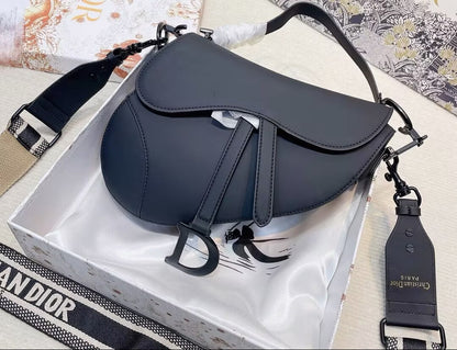 Luxury Leather Saddle Bag Matte Leather