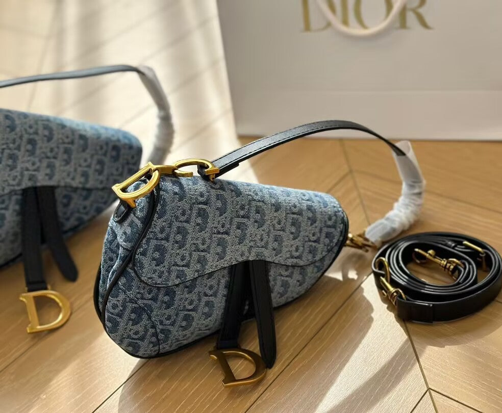 Denim Luxury Saddle Bag
