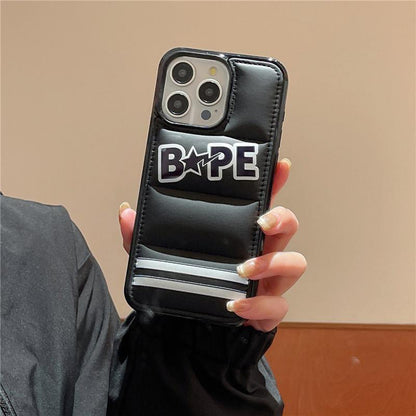 B-ape Black & White Puffer iPhone case