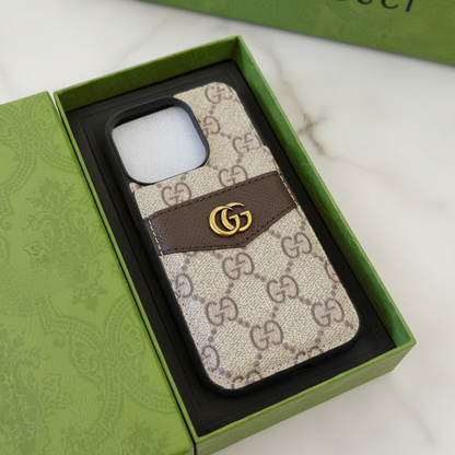 Luxe Canvas Phone Case with Card Holder– iPhone or Samsung