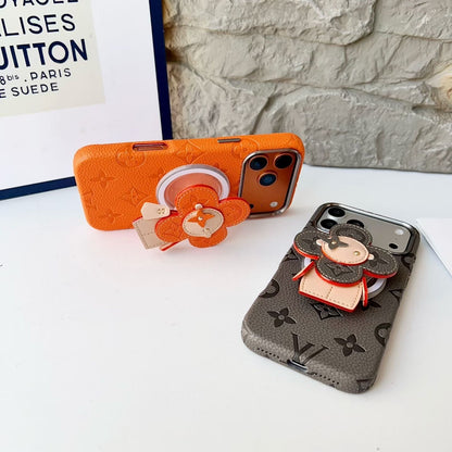 Sunflower Leather Look MagSafe Case with Grip