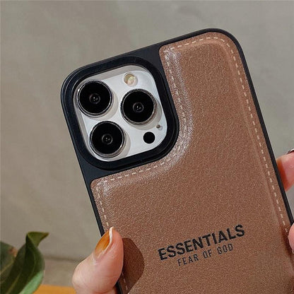 Essentials design Leather iPhone case