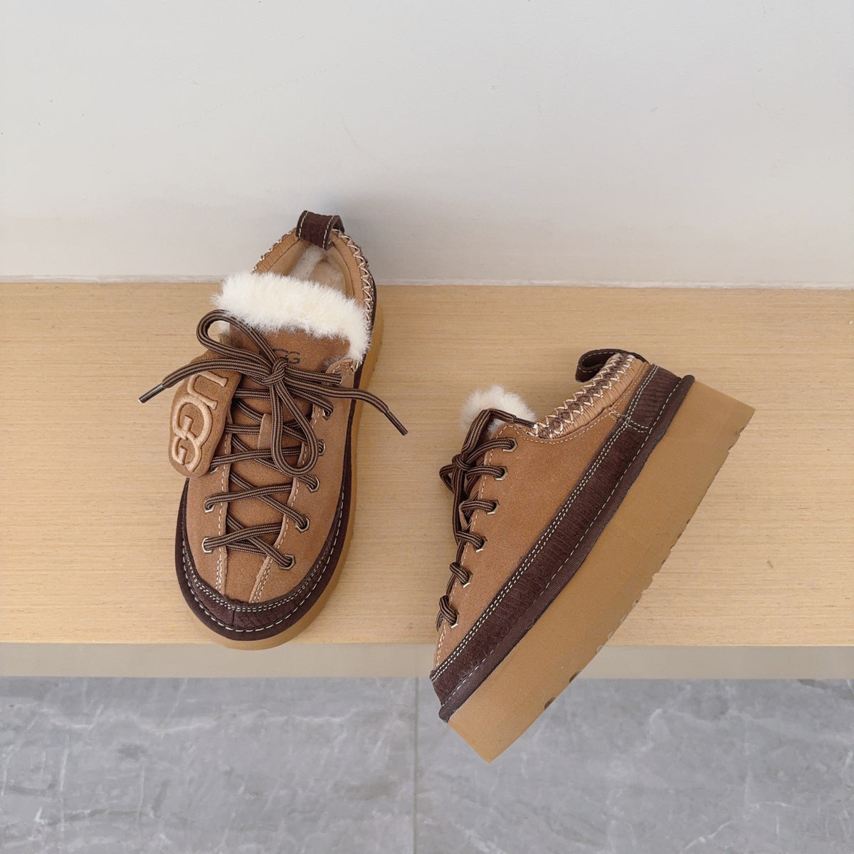 Heritage Lace Up Platform Slipper
