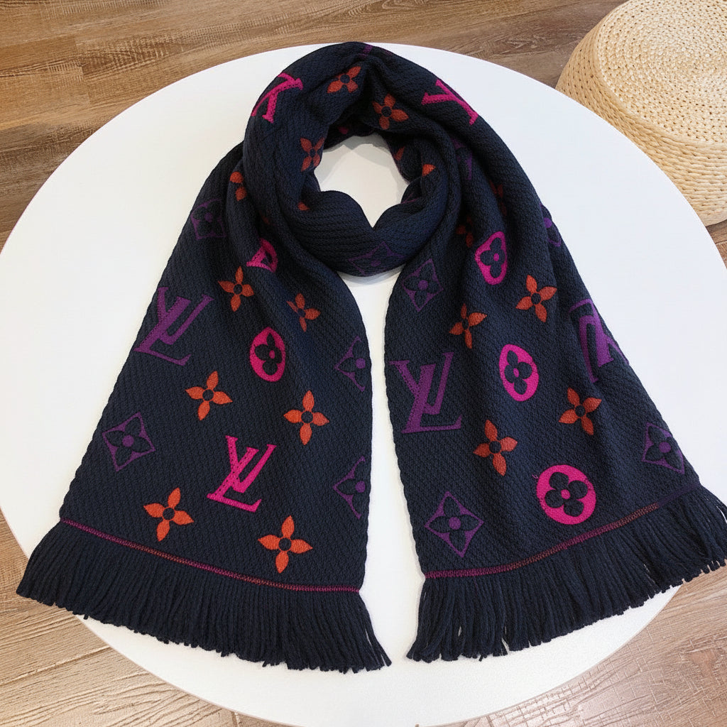 Monogram Multicolor Wool Blend Scarf