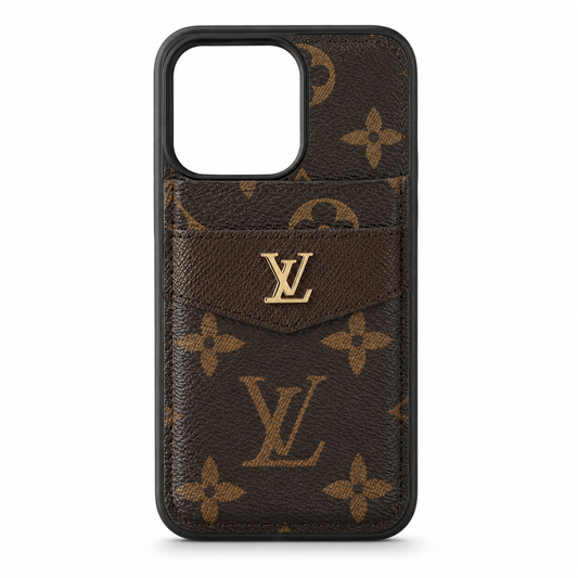 Lux Monogram Phone Case with Card Holder– iPhone or Samsung