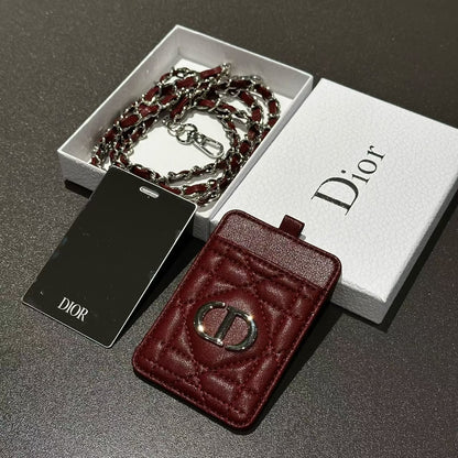 Dior Beauty Mirror Card Holder with Chain