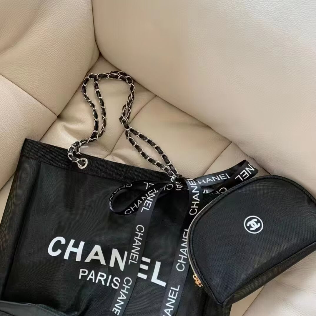 Chanel Beaute Mesh Tote Set