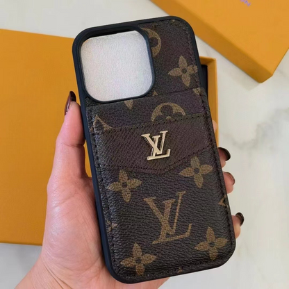 Lux Monogram Phone Case with Card Holder– iPhone or Samsung