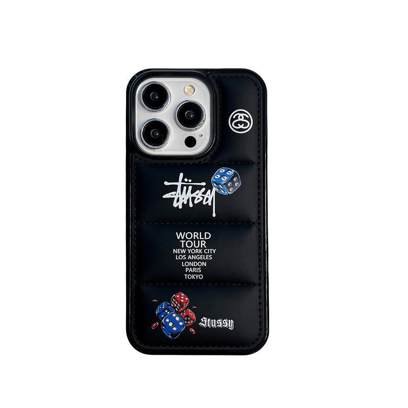 Stussy Style Dice design puffy iPhone case