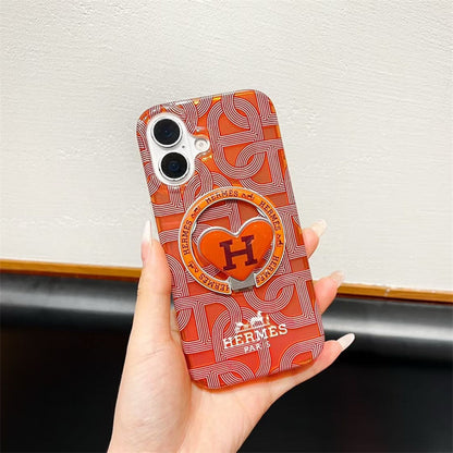 MagSafe Orange  Heart Luxe iPhone Case