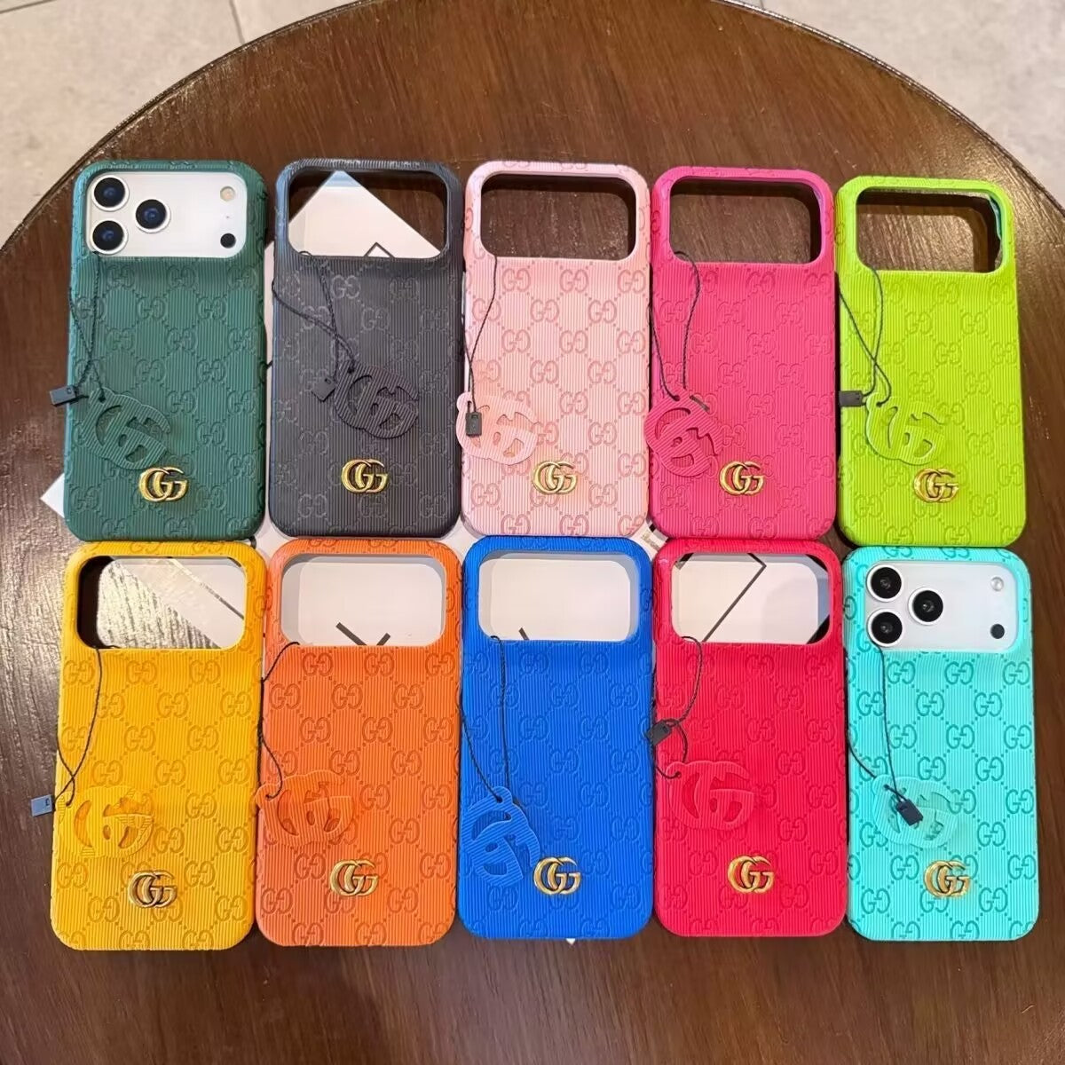 Luxury Monogram Textured iPhone Case - 10 colors
