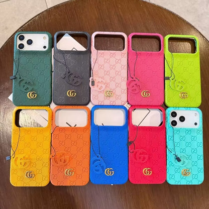 Luxury Monogram Textured iPhone Case - 10 colors