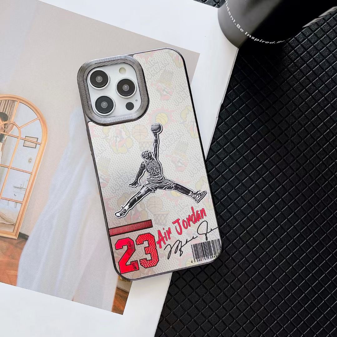 Jumpman Design Silver iPhone Case