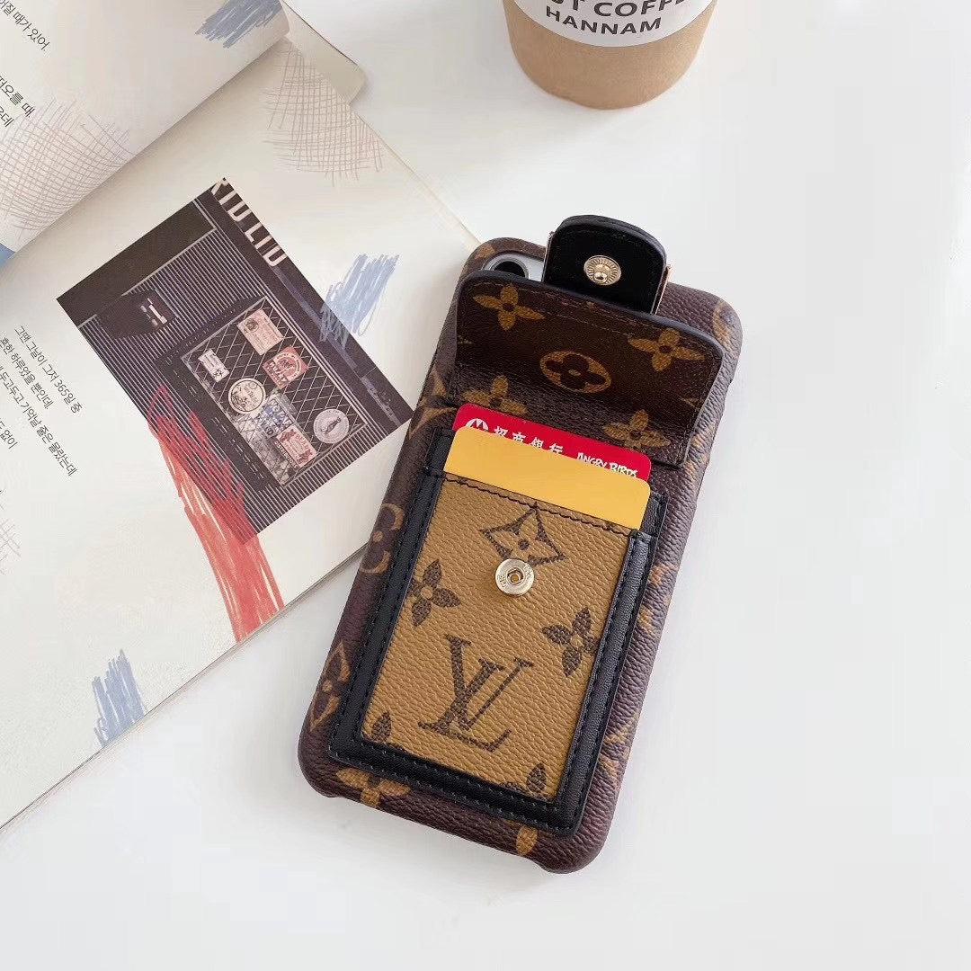 Two Tone Mono iPhone case with card holder