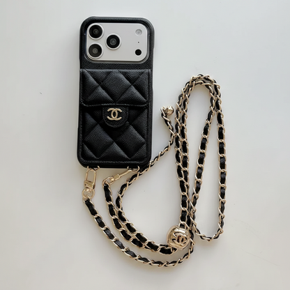 Luxury Quilted iPhone Case With Chain
