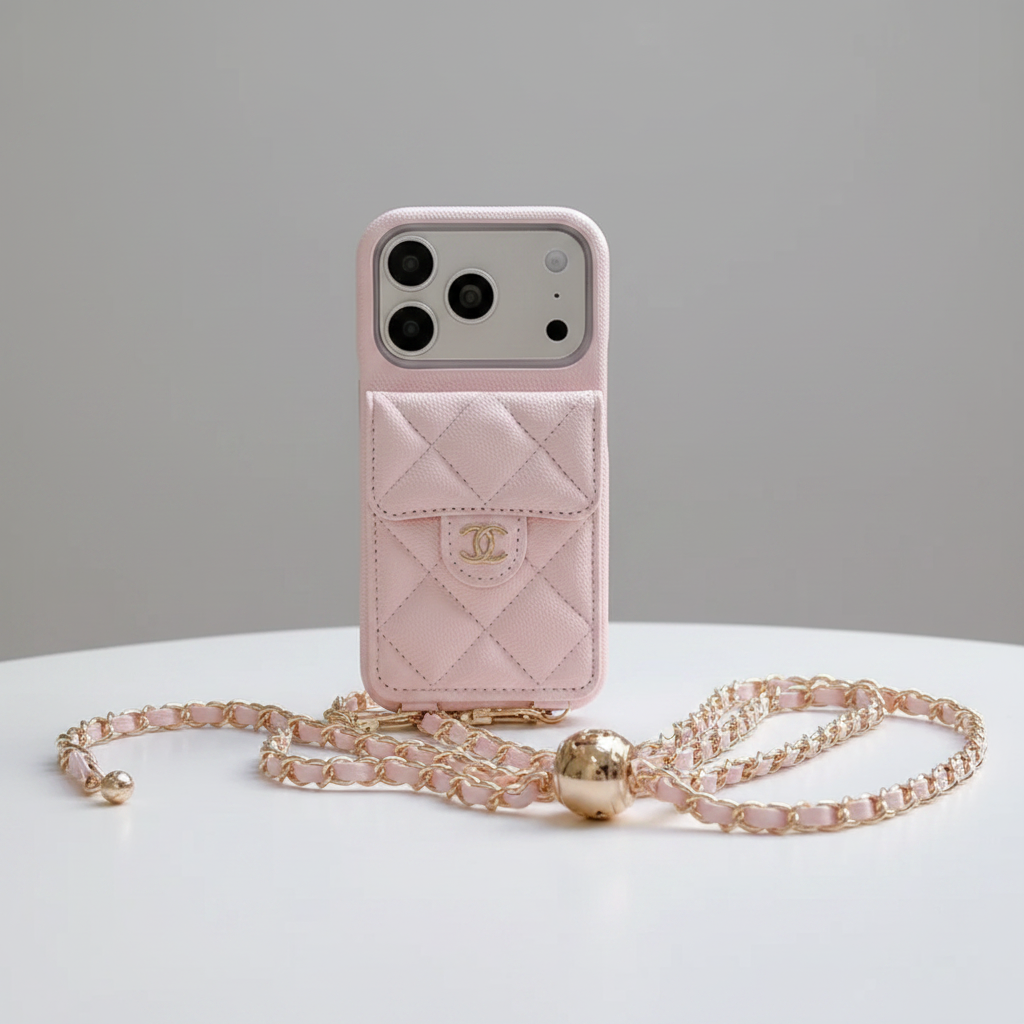 Luxury Quilted iPhone Case With Chain
