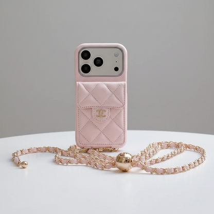 Luxury Quilted iPhone Case With Chain