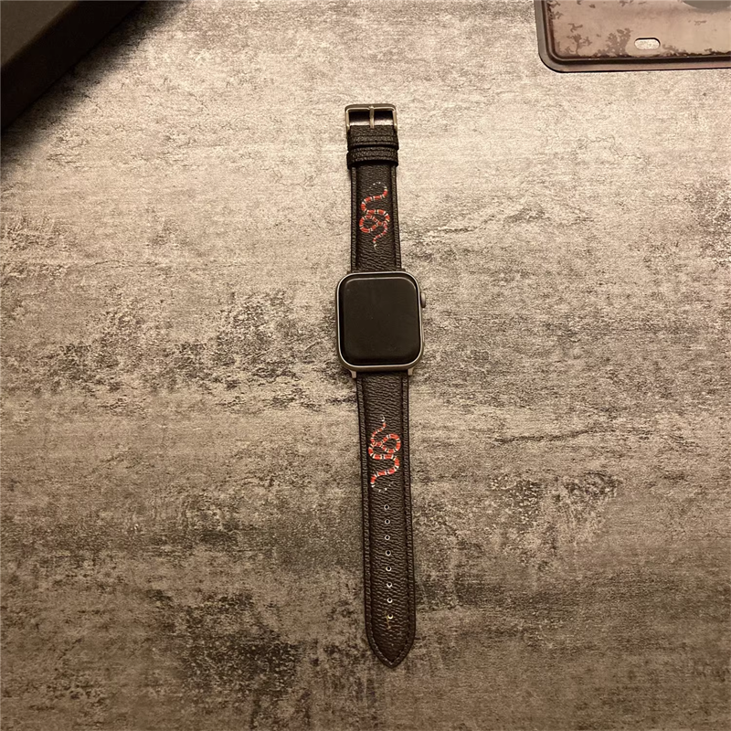Luxury Snake Design Black Apple Watch Band
