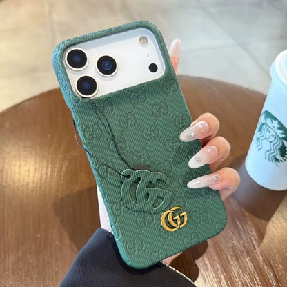 Luxury Monogram Textured iPhone Case - 10 colors