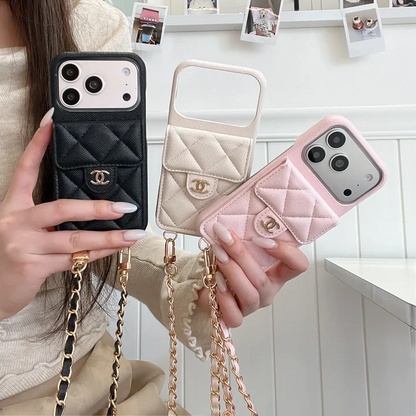 Luxury Quilted iPhone Case With Chain