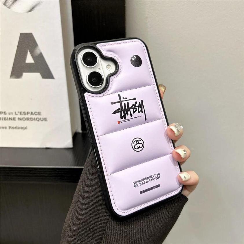 Stus Streetwear Eight ball  Puffy iPhone case Lilac