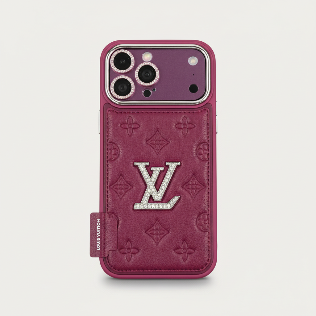 Luxury 1V Leather Look iPhone Case