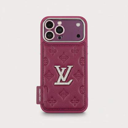 Luxury 1V Leather Look iPhone Case