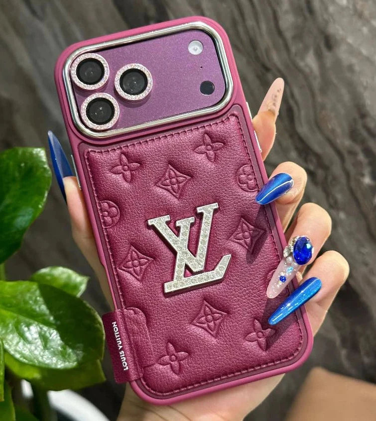Luxury 1V Leather Look iPhone Case