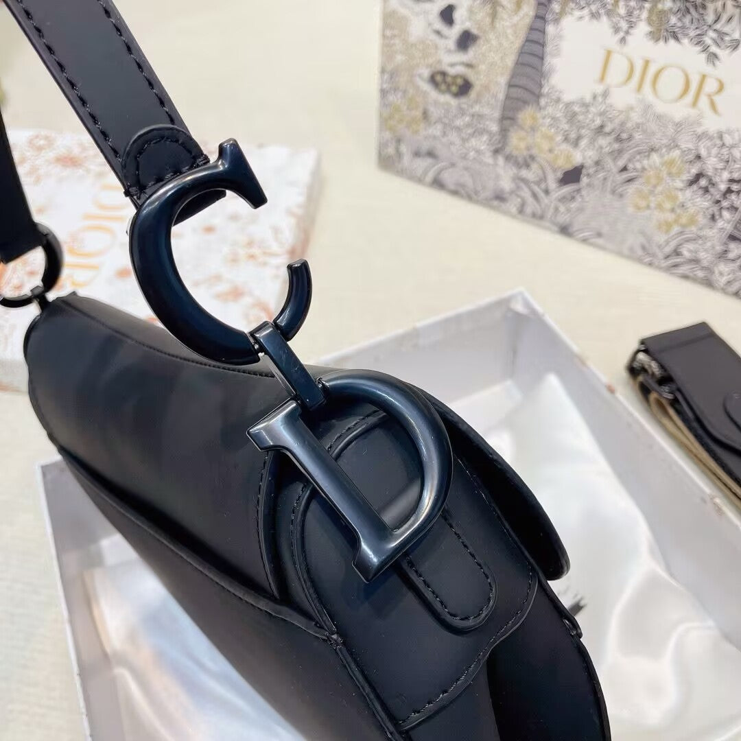 Luxury Leather Saddle Bag Matte Leather
