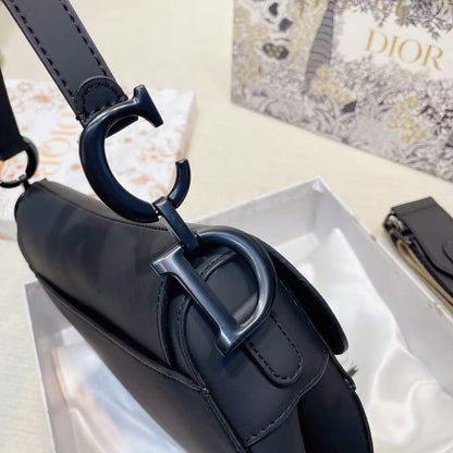 Luxury Leather Saddle Bag Matte Leather