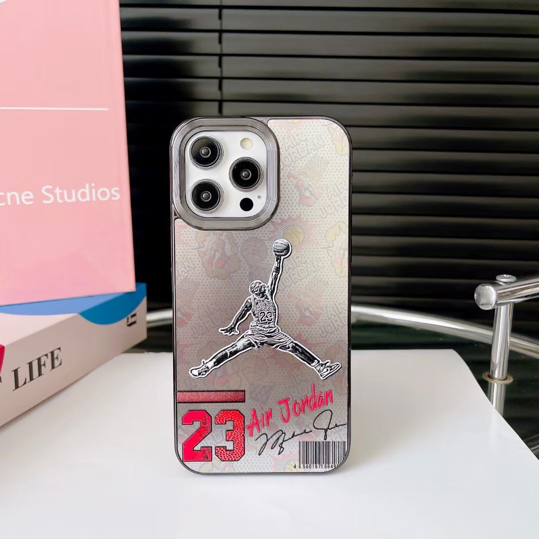 Jumpman Design Silver iPhone Case