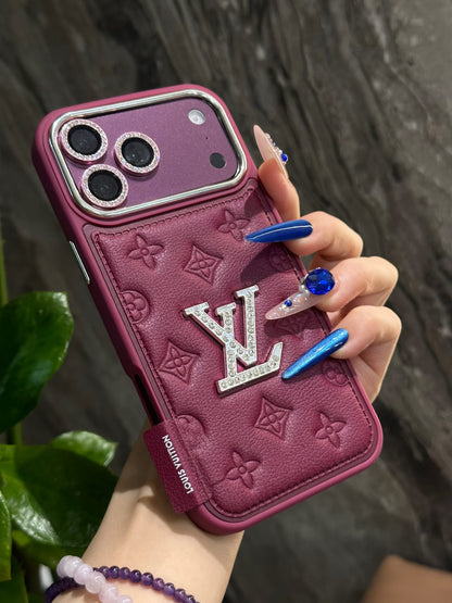Luxury 1V Leather Look iPhone Case