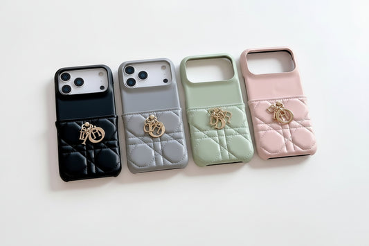 Luxury Designer Quilted Charm Case - 4 Colors