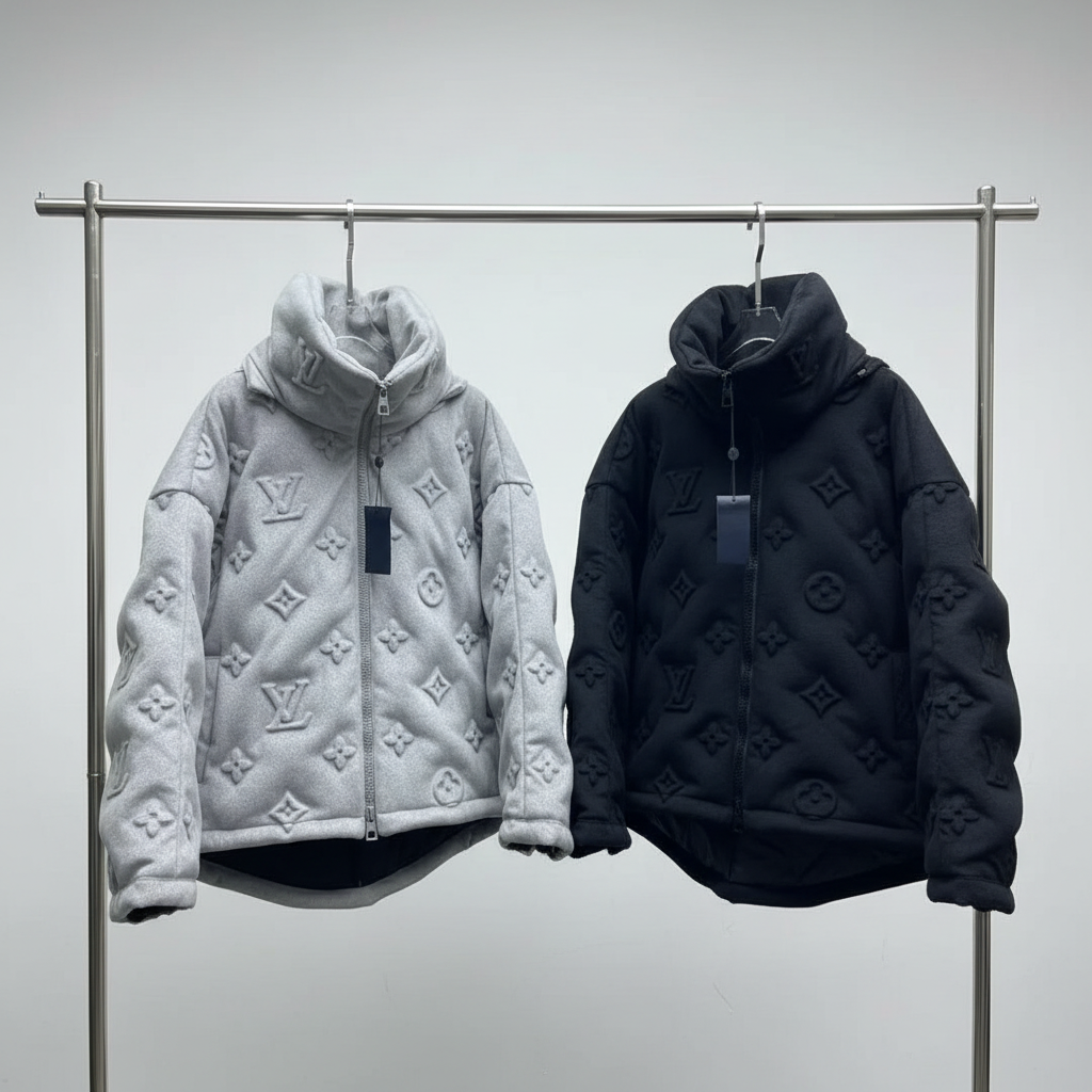 LV Cashmere Monogram Puffer Jacket