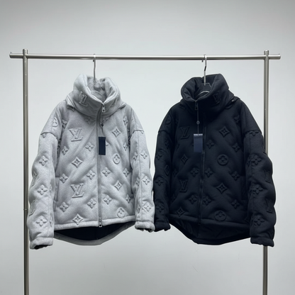 LV Cashmere Monogram Puffer Jacket