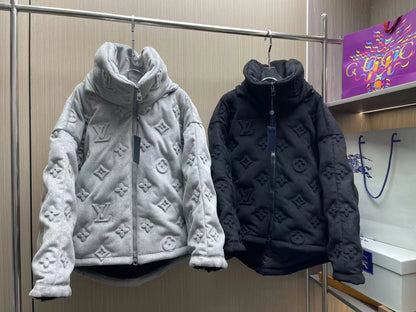 LV Cashmere Monogram Puffer Jacket