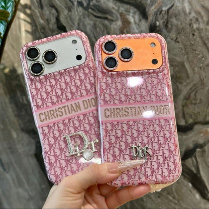 CD Pink Luxury iPhone Case with Logo