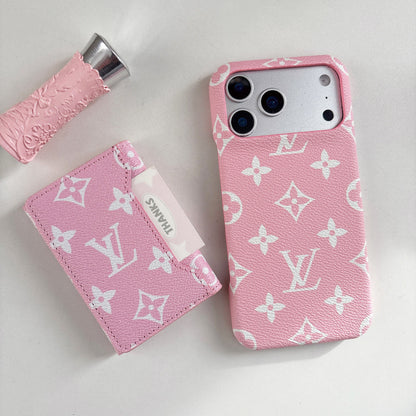 Luxe Pattern MagSafe Case with Detachable mini wallet