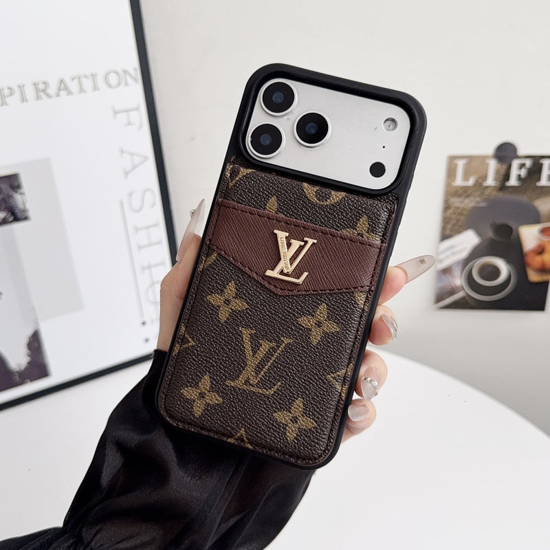 Luxe Monogram Wallet Phone Case – iPhone or Samsung