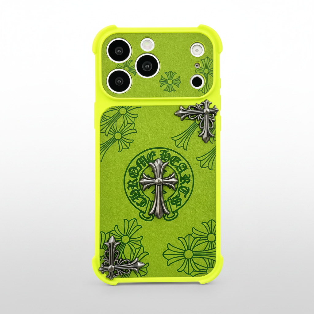 Chrome Cross Armor iPhone Case – iPhone 14–17