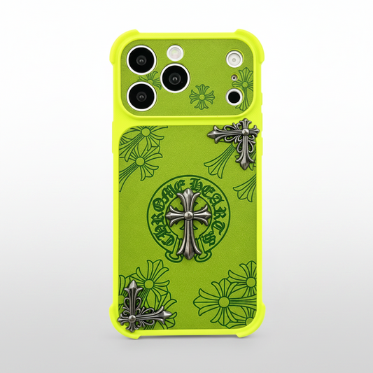 Chrome Cross Armor iPhone Case – iPhone 14–17
