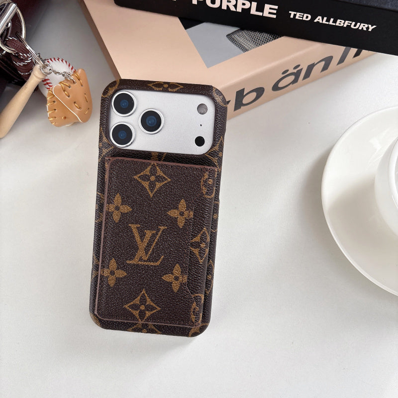 Luxe Pattern MagSafe Case with Detachable mini wallet