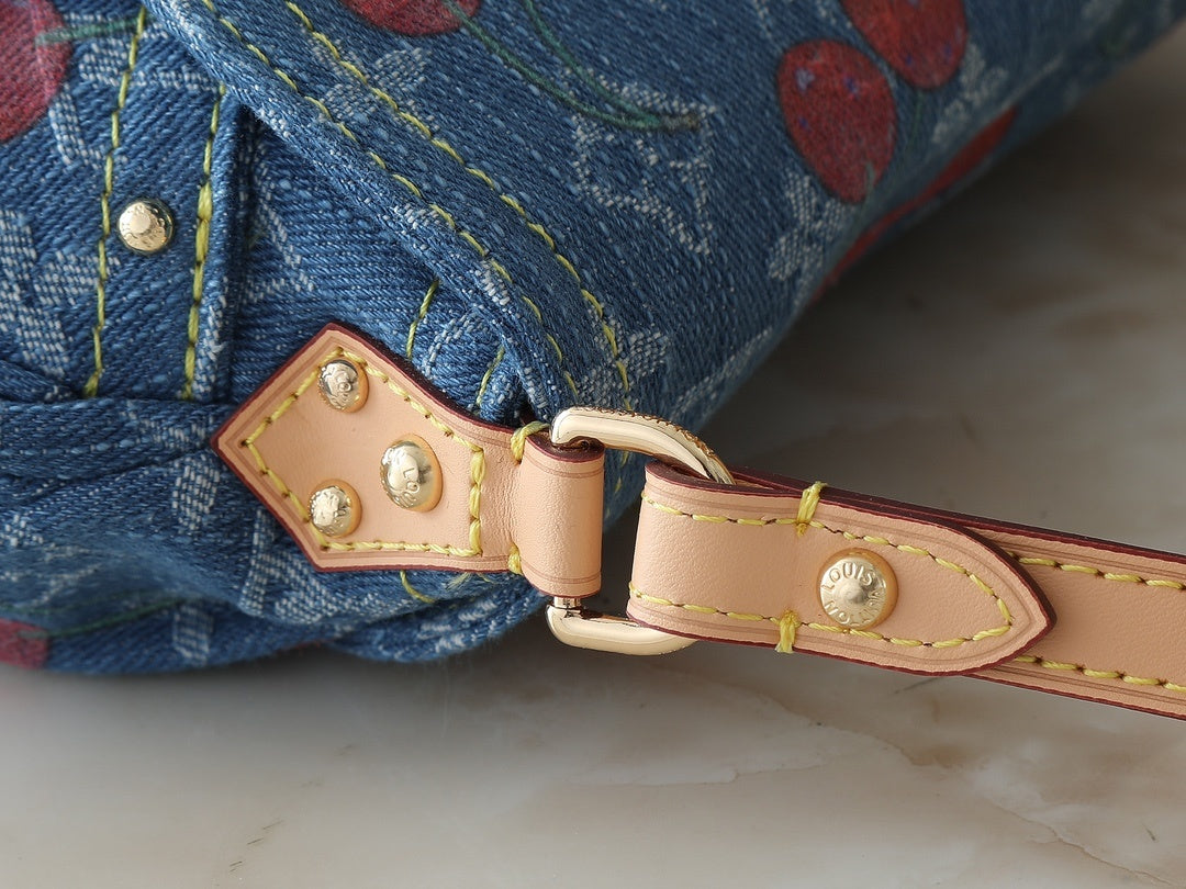 Denim Cherry Sunset Bag