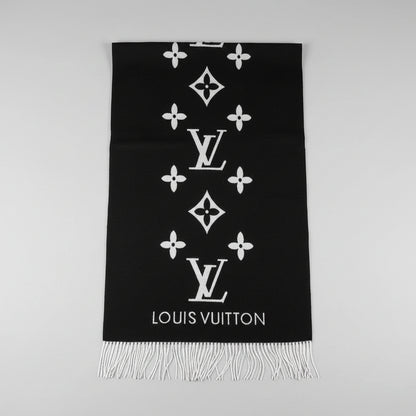 Monogram Luxury Blend Scarf Black