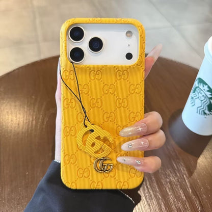 Luxury Monogram Textured iPhone Case - 10 colors