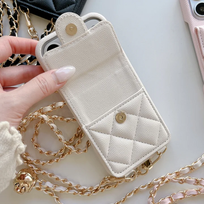 Luxury Quilted iPhone Case With Chain