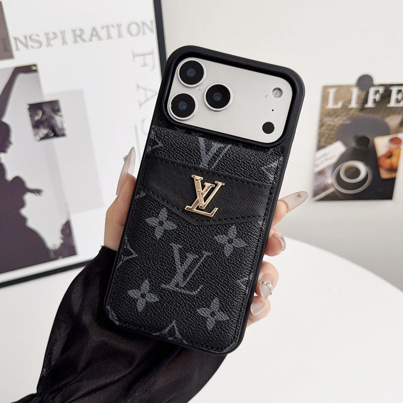 Luxe Monogram Wallet Phone Case – iPhone or Samsung