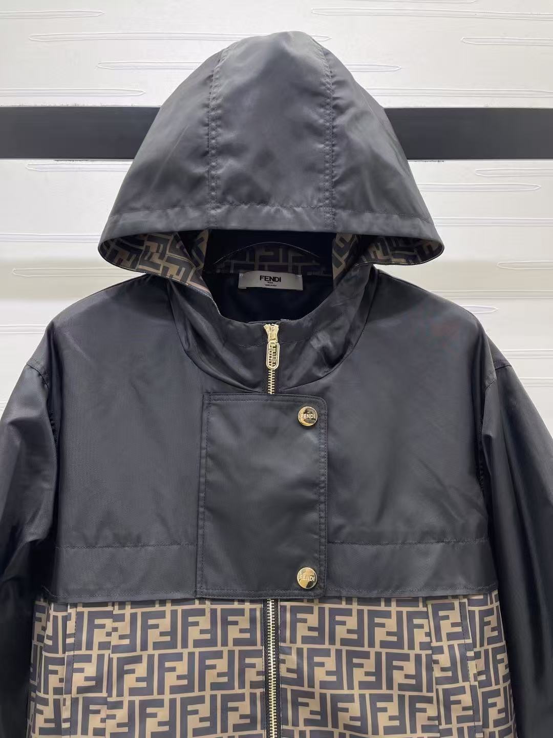 Zucca Print Windbreaker Jacket