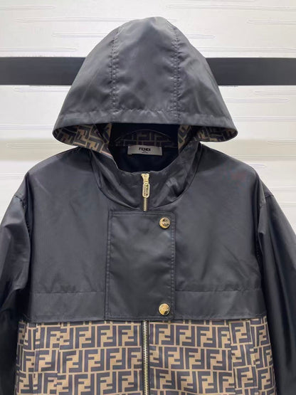 Zucca Print Windbreaker Jacket