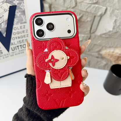 Sunflower Leather Look MagSafe Case with Grip